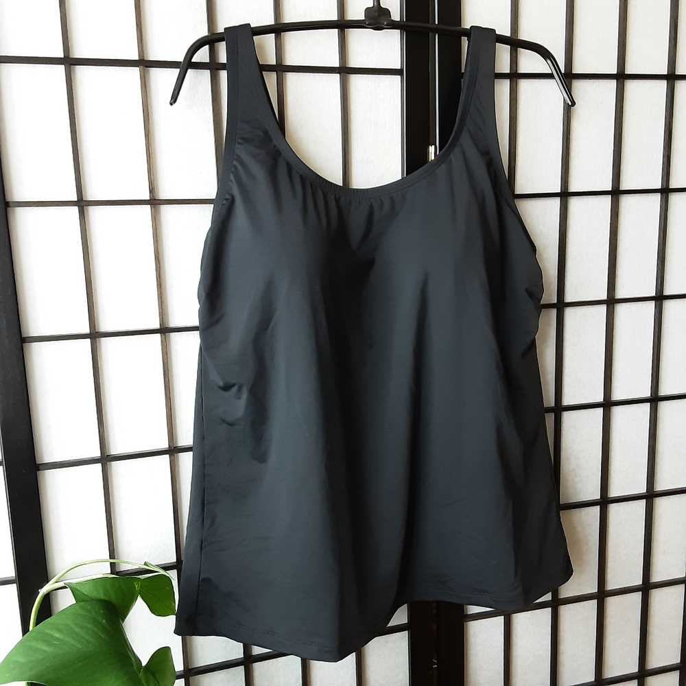 Womens Duluth Trading Co Black Swim Tankini Size 12
